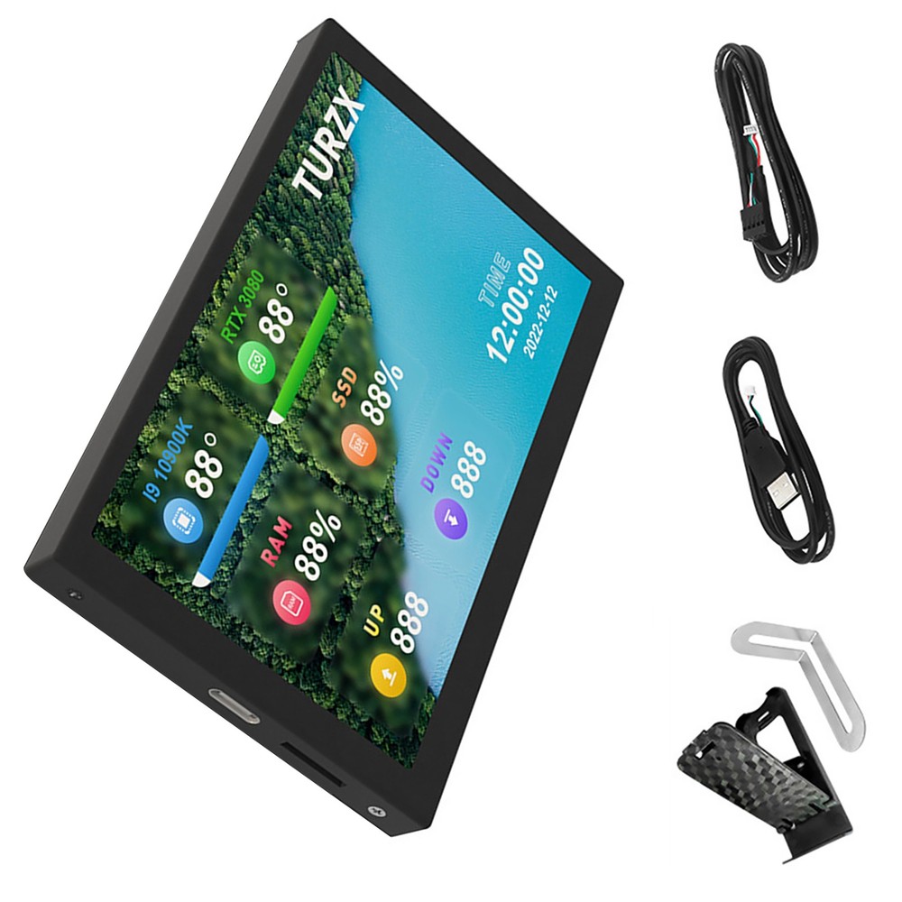 Black 5" USB Computer Secondary Screen CPU GPU RAM HDD USB PC Data Monitor aa