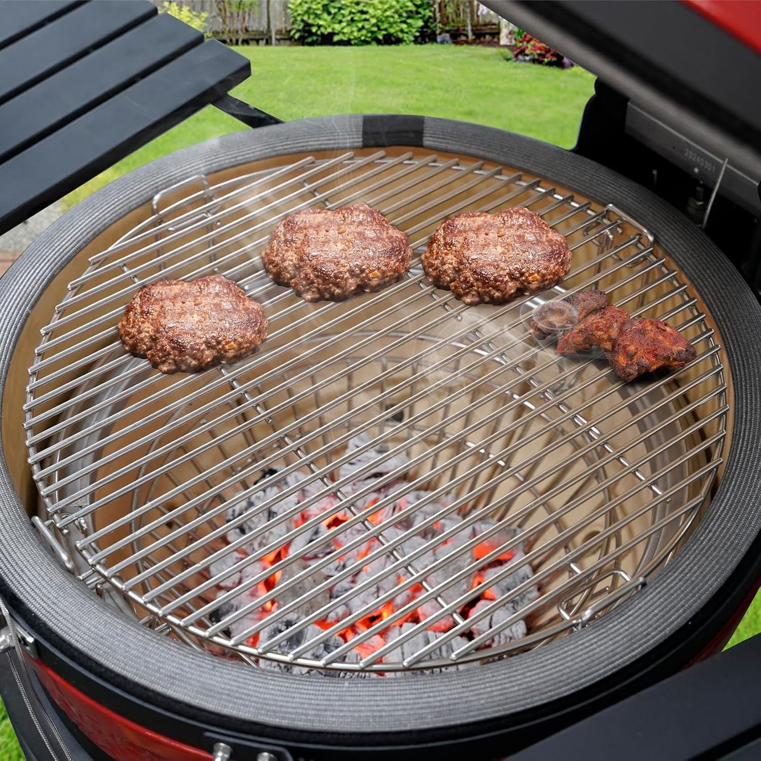 Charcoal Ash Basket, Stainless Steel Charcoal Holder with Handles, Grilling A...