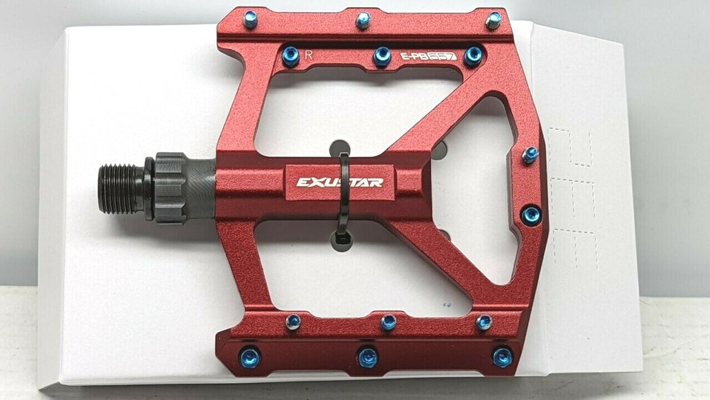 Exustar E-PB557-RD red alloy MTB platform pedals EPS