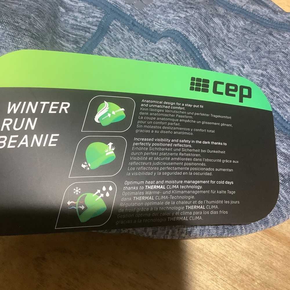 CEP Winter Run Beanie Blue One Size