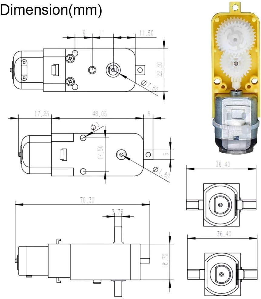 DC Gear Motor Wheel Set