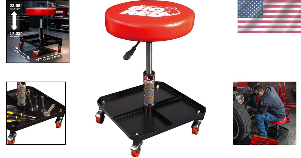 TR6350 Pneumatic Creeper Seat - Adjustable Mechanic Stool