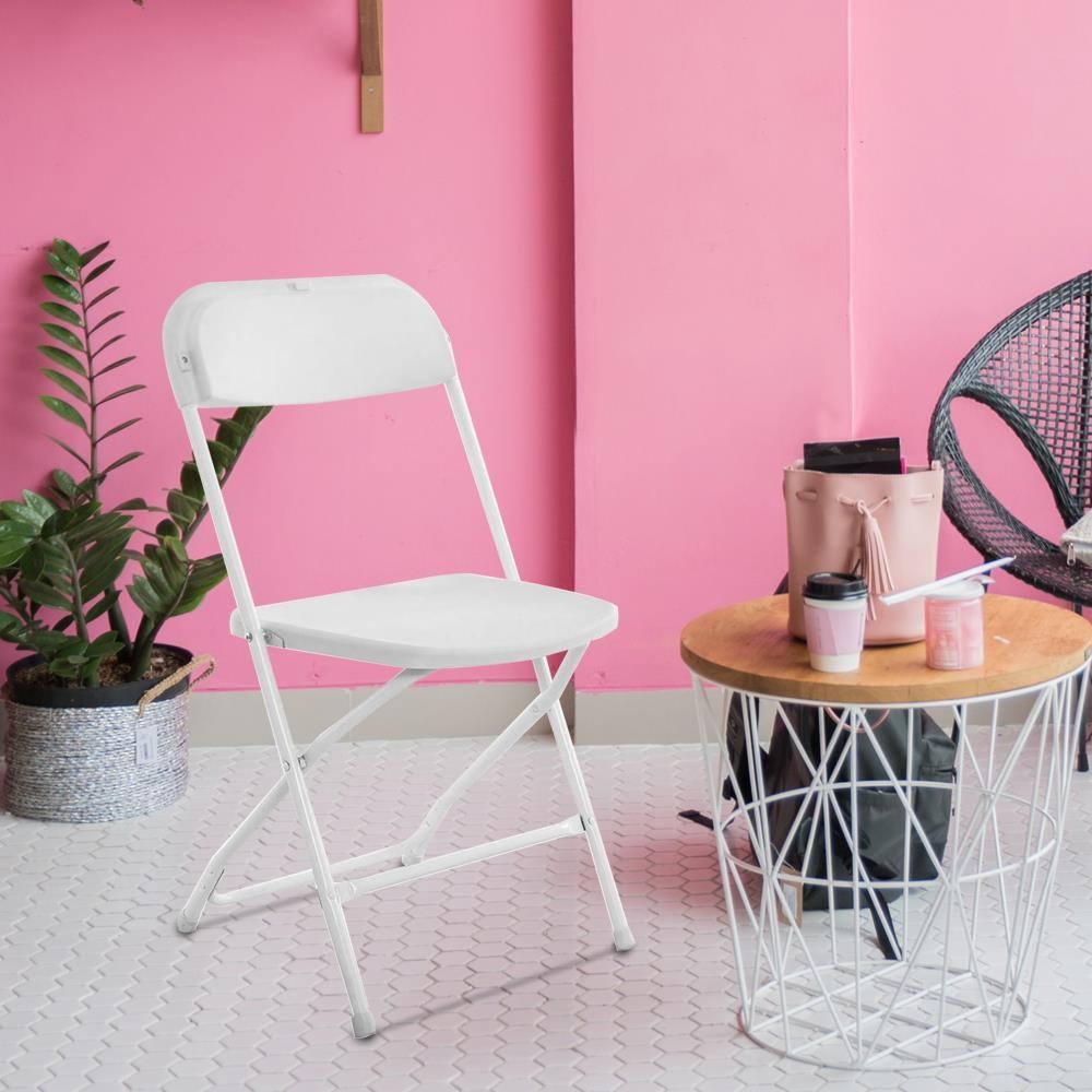 20 Pack Commercial White Plastic Folding Chair Stackable Wedding Picnic Party