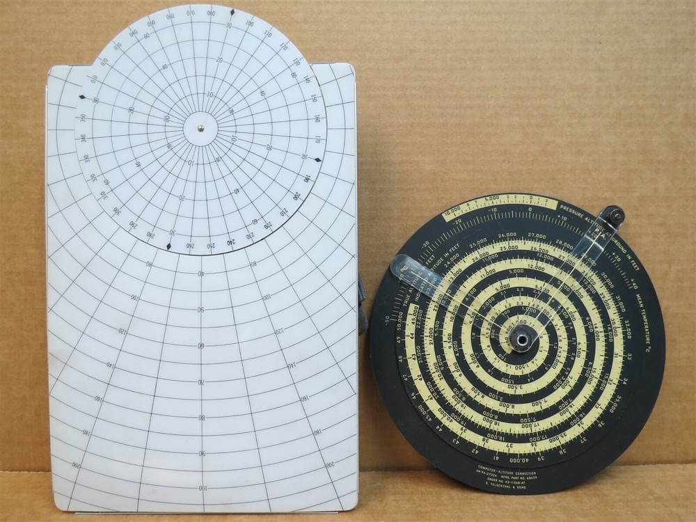 1940’s WWII Altitude Correction + 1950’s Pilot’s Intercept Plotting Knee Board