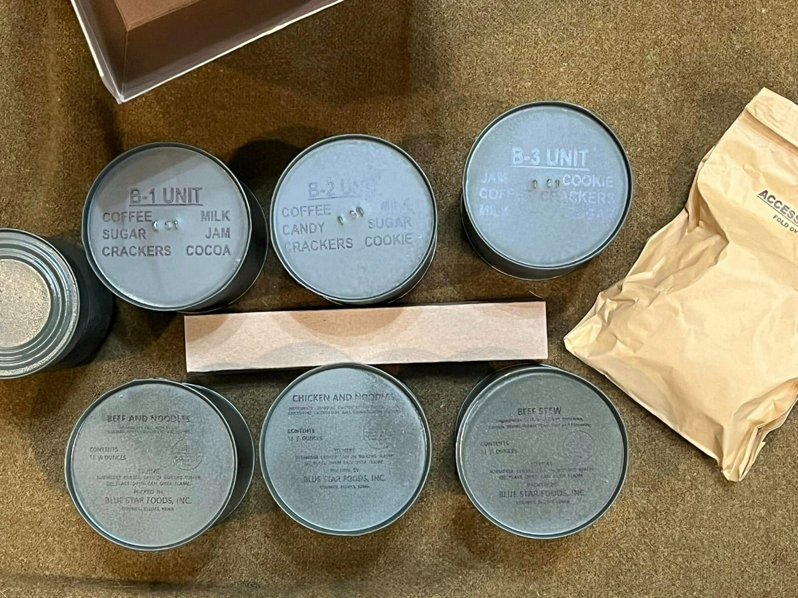US Korean War Ration, Combat, Individual - Fully Edible Reproduction Ration