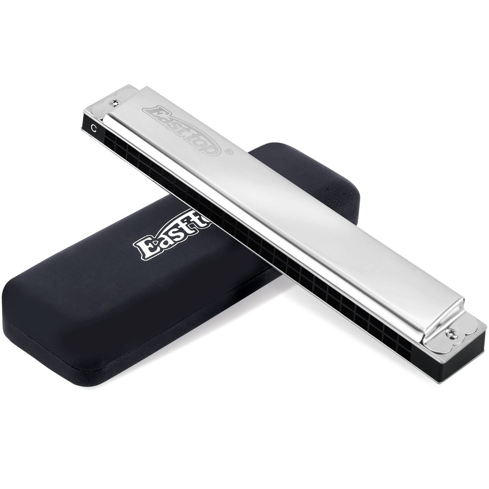 EASTTOP Tremolo Harmonica 24Hole Professional Polyphonic Harmonica T2403 Gift