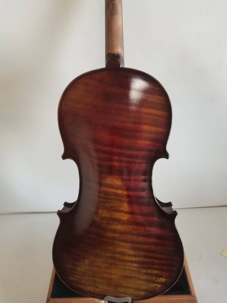 Master 4/4 violin Stradi model 1pc Solid flamed maple back spruce top K4015