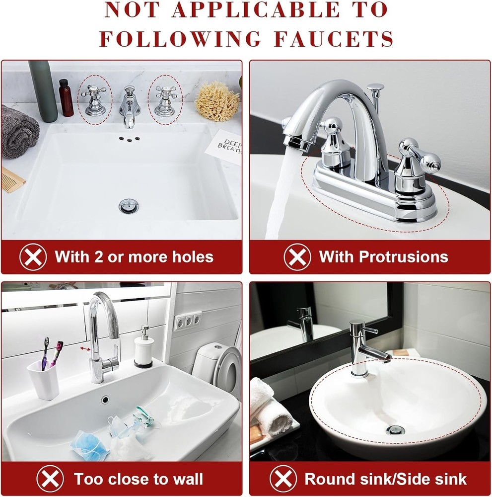 33" Silicone Kitchen Sink Splash Guard - Self-Draining & Adjustable Fit
