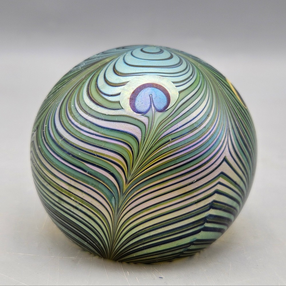 1981 Orient & Flume Pulled Feather Paperweight
