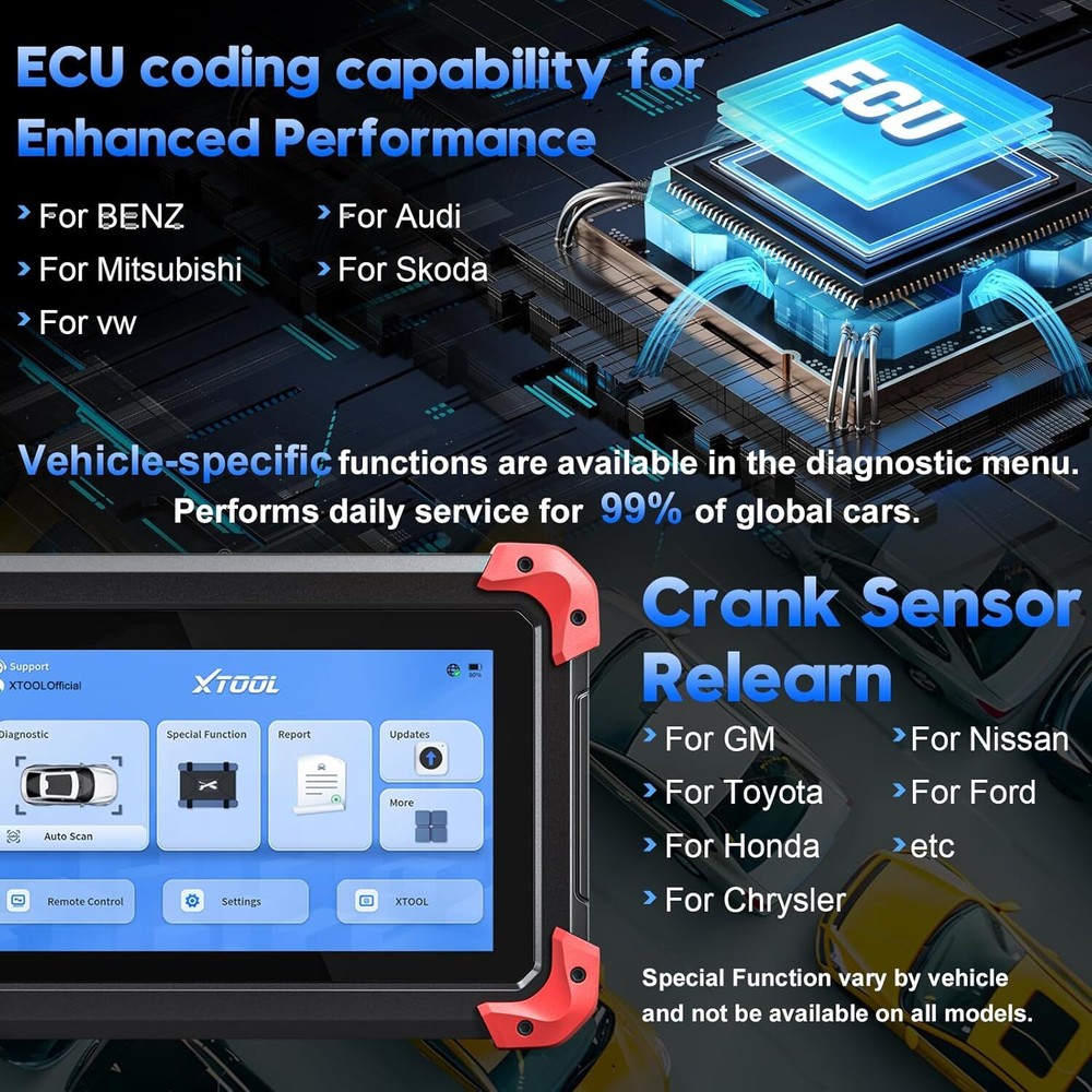 2024 XTOOL D7 V2.0 Full System Bidirectional OBD2 Scanner E.CU Coding CAN FD FCA