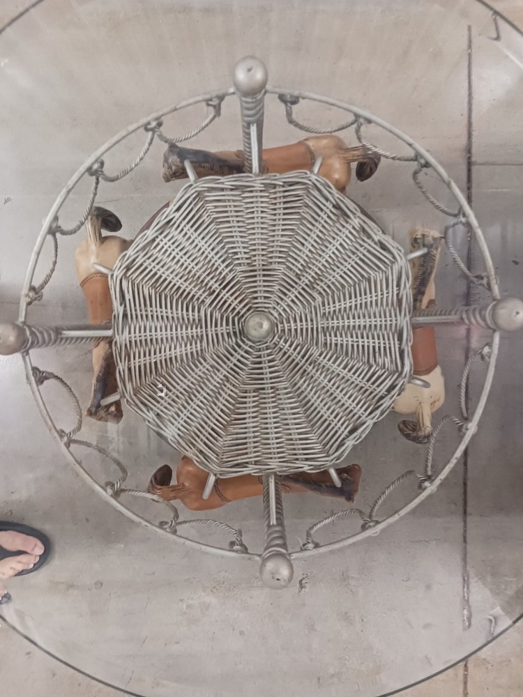 2-Carousel Horse End Tables