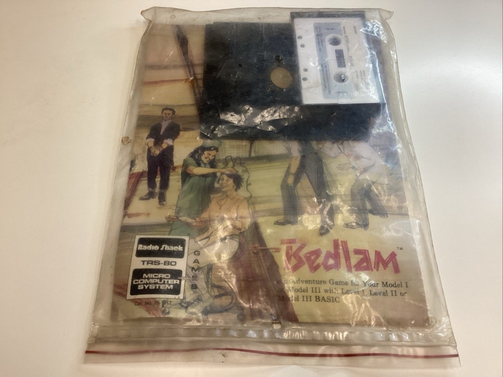 Bedlam Radio Shack Computer Program Cassette And Disc For Model III BASIC Tandy
