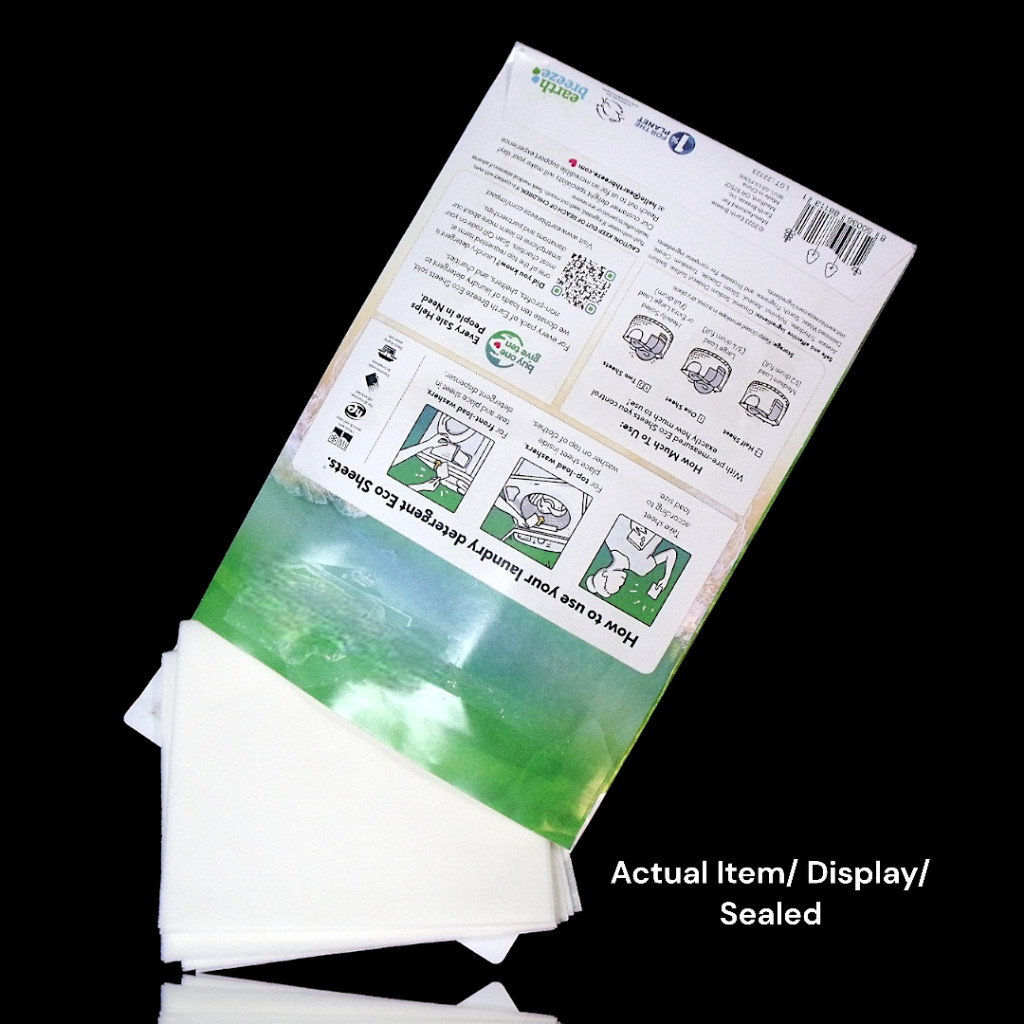 (Lot of 4) Earth Breeze Laundry Detergent Eco-Sheets 60-Loads Each, Fresh Scent