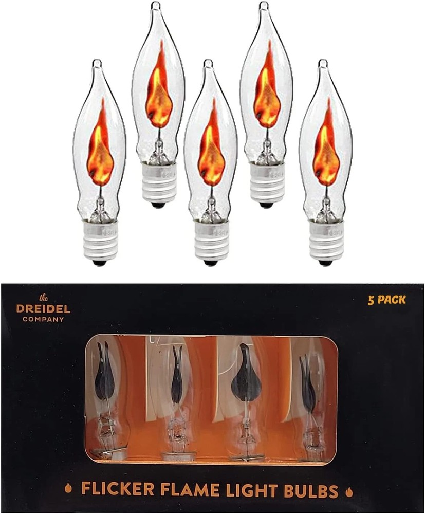Flicker Flame Shaped Light Bulbs, E12 Replacement Bulbs, Dances with a Flickerin