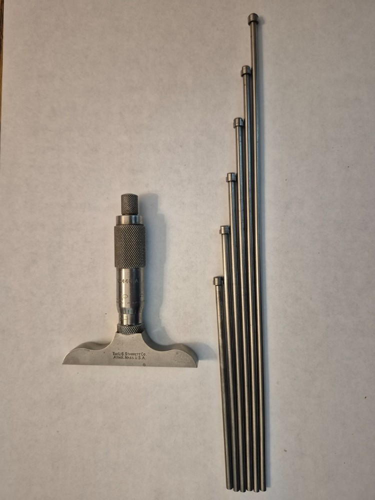 Starrett 440Z-6RL 0" - 6" Depth Micrometer Set