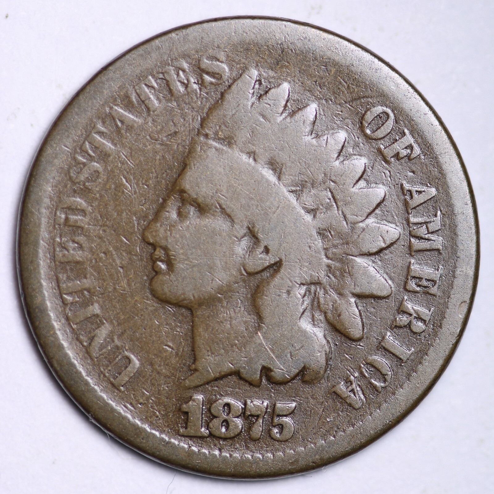 1875 INDIAN HEAD CENT G/VG FREE SHIPPING LOWEST PRICES ON THE BAY