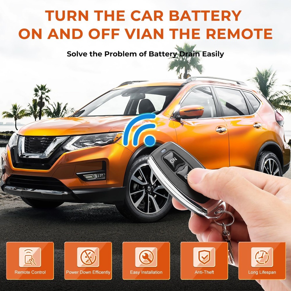 12V/24V 240A Smart Voltage Kill Switch, Remote Battery Disconnect Automatic P...