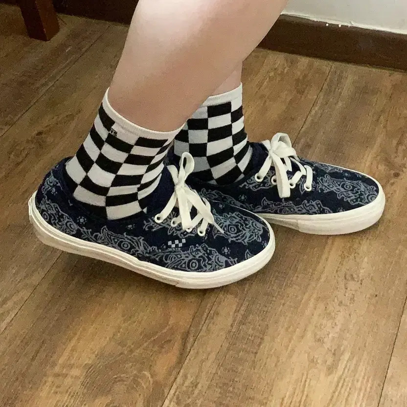 Vans Paisley Pattern Sneakers 240mm Navy Official