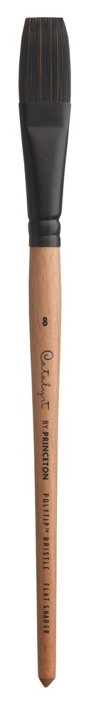 Princeton Catalyst Polytip Brush-Short Handle Flat Shader Size 8