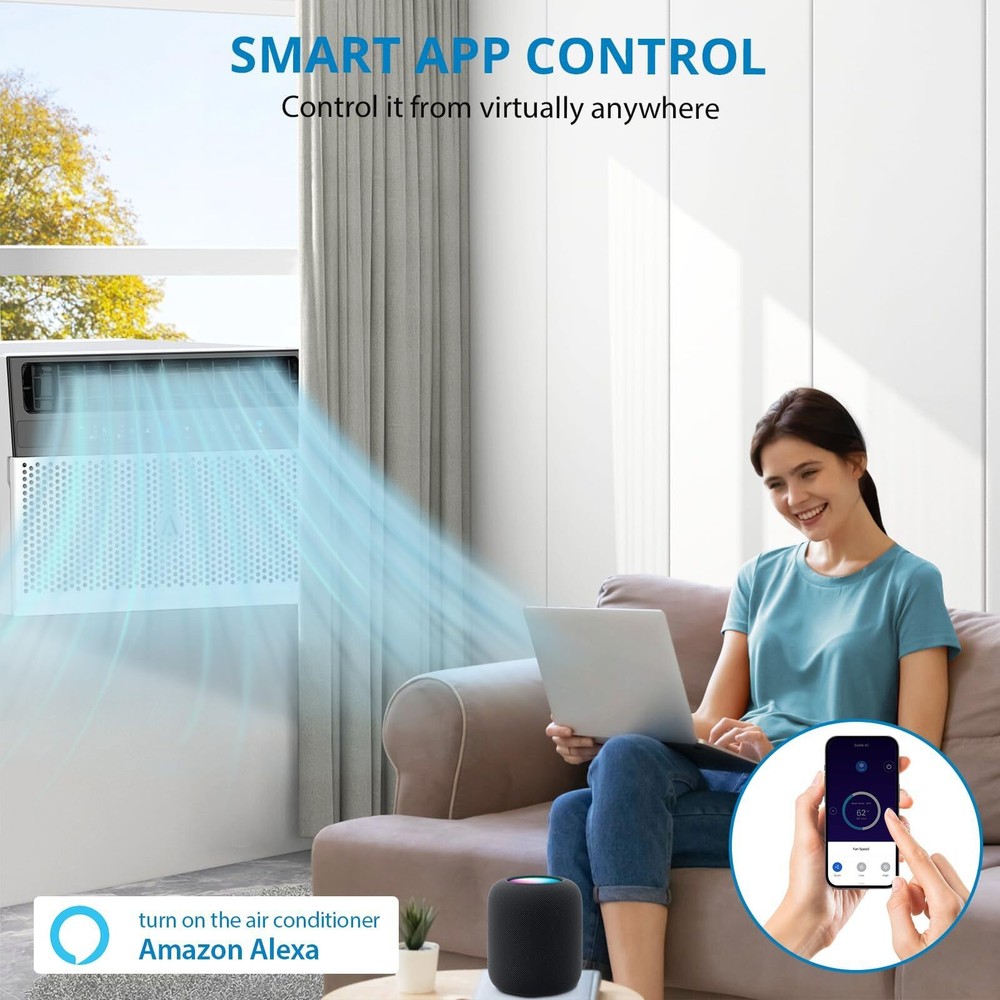 Window Air Conditioner 6000 BTU Saddle Window Air Conditioner Fixed Frequency