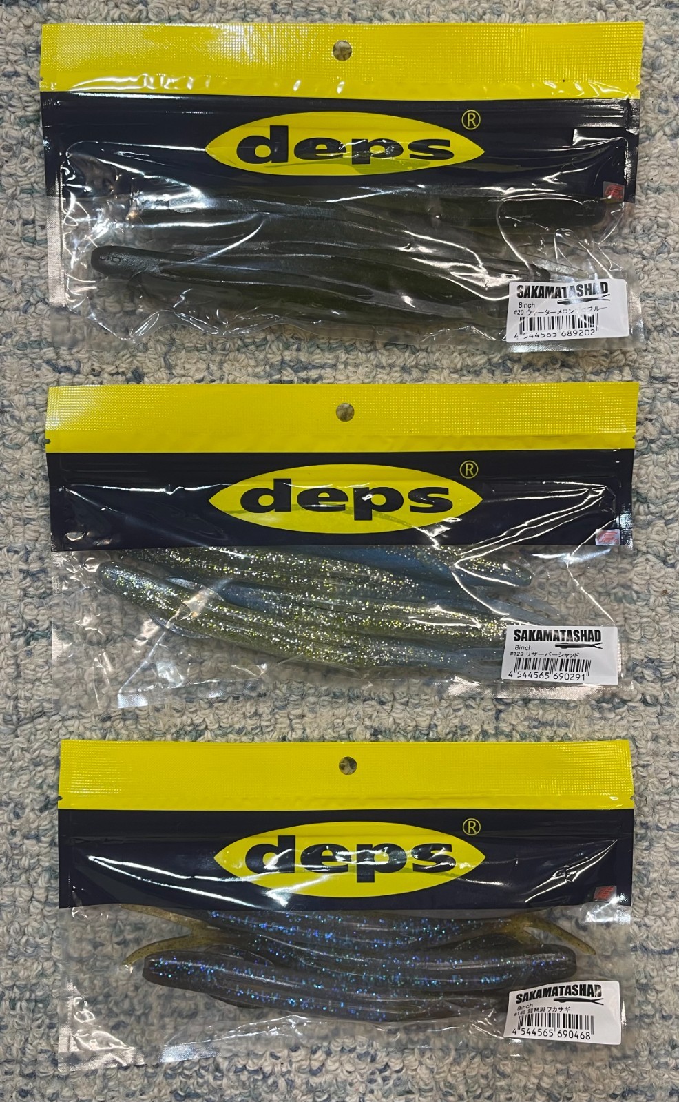 Deps Sakamata Shad 4" 5" 6" 8" Soft Jerkbait – Multiple Colors – Ships From USA