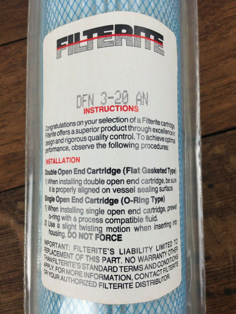 NOS - Filterite DFN3-20AN Replacement Filter Sealed