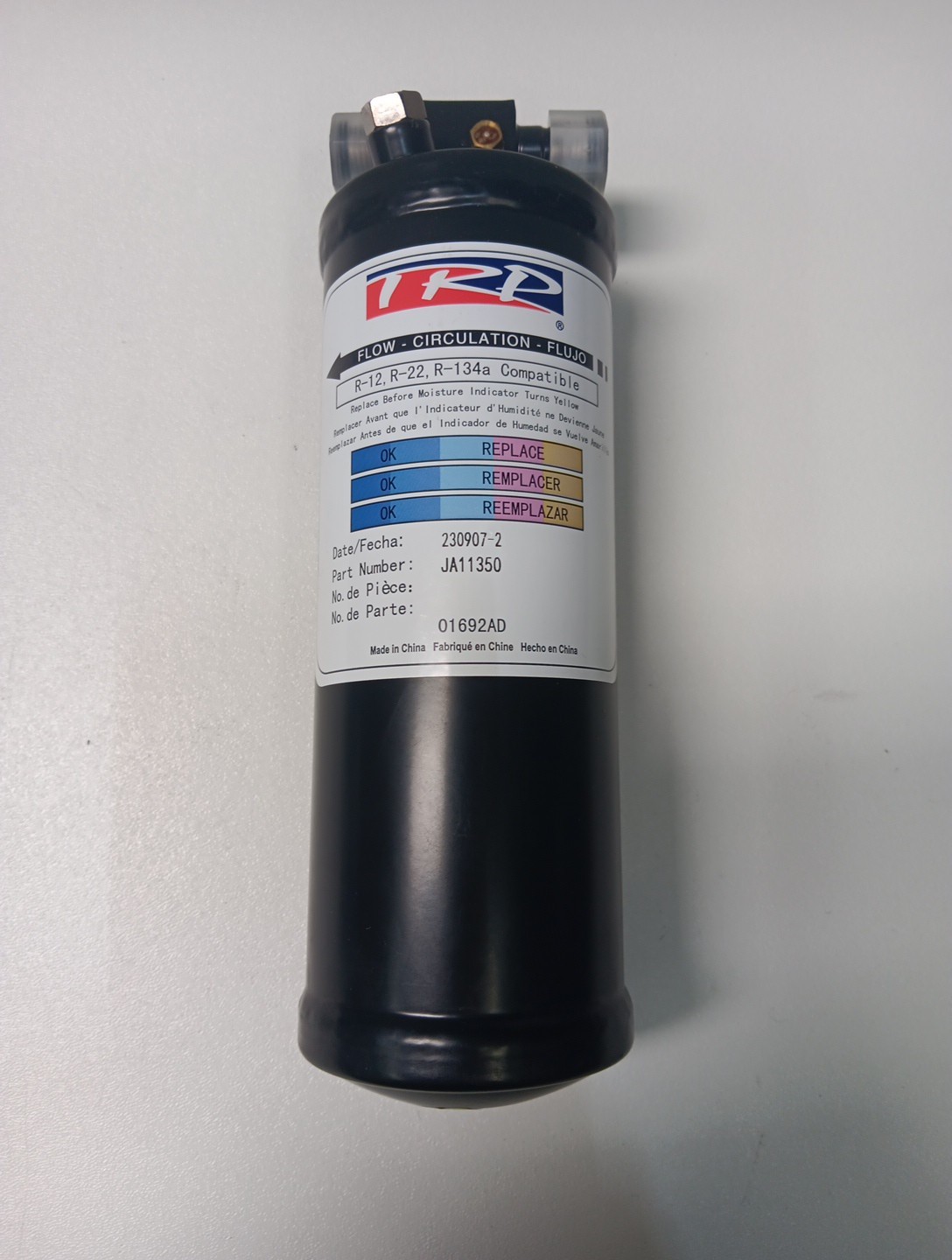 TRP JA11350 RECEIVER DRYER 3"x10" | R12/R134a COMPATIBLE A/C HVAC KENWORTH - PB