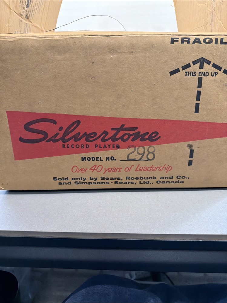 Vintage Silvertone Record Player Model 298 Ms5