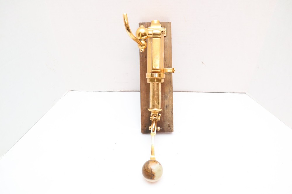 Vintage Solid Brass Maritime Nautical Marine Galley Hand Pump