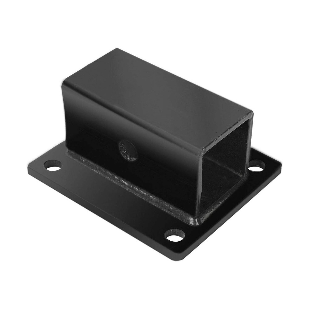 4'' Square RV Bumper Hitch 2.25'' Receiver Adapter Mount Black
