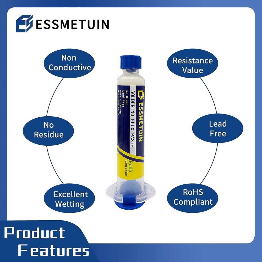 High Activity No Clean Solder Flux Paste - 10cc for Efficient Soldering Projects