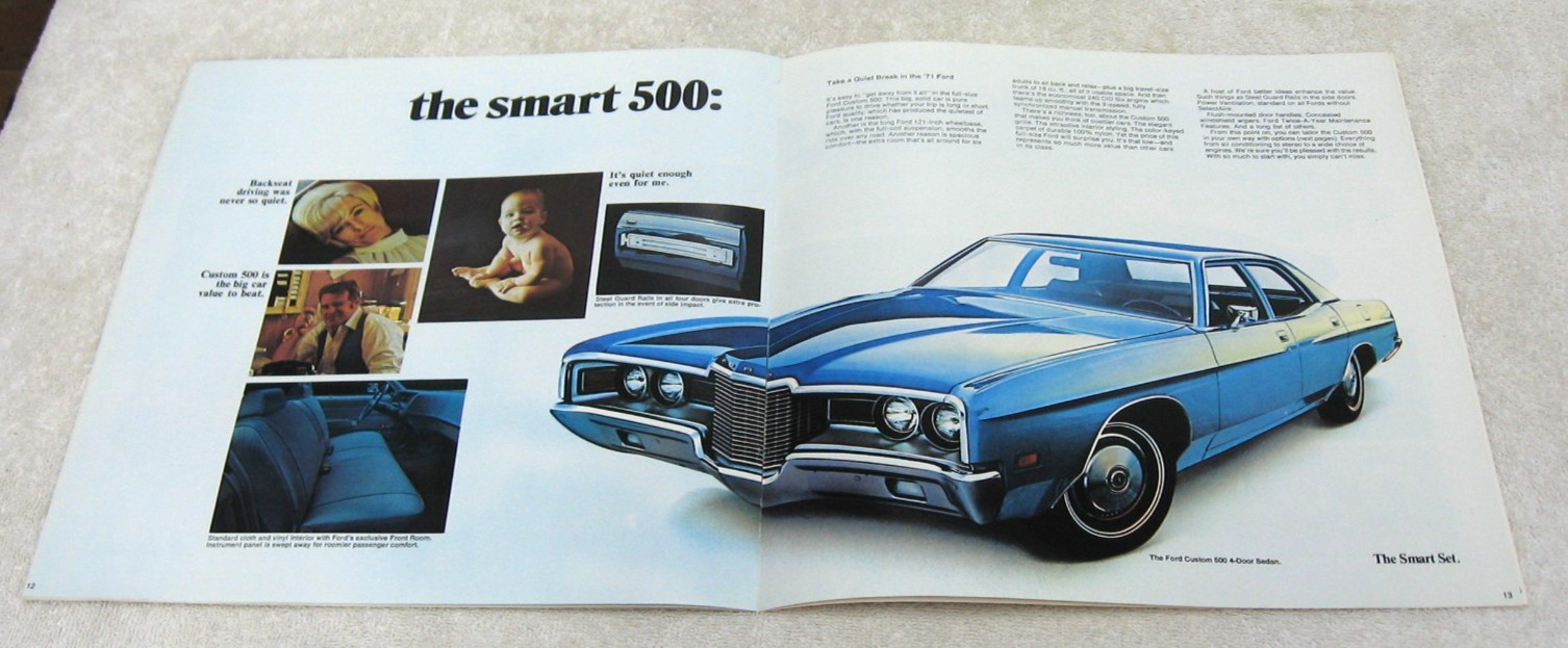 1971 FORD MUSTANG MAVERICK TORINO PINTO BROCHURE 16PG ORIGINAL