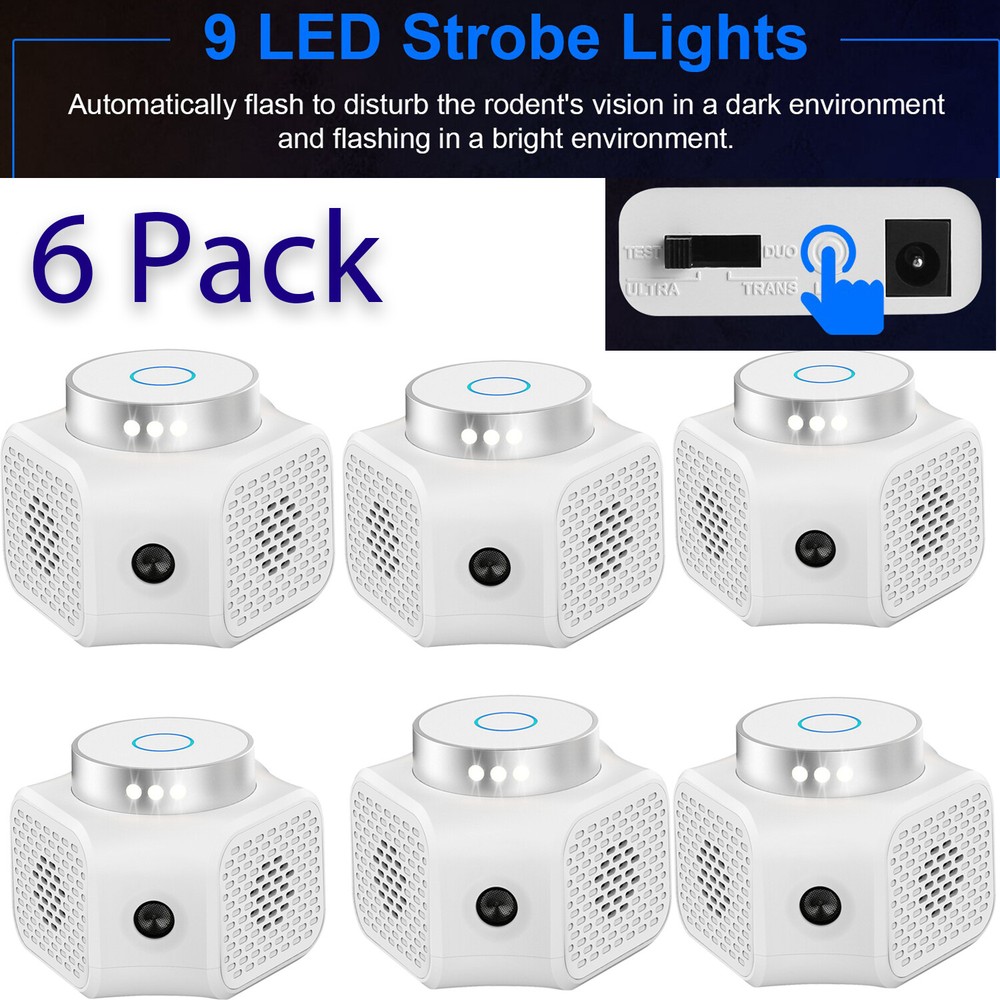 1/2/6PC Ultrasonic  Indoor Squirrel Mouse Repeller Rat