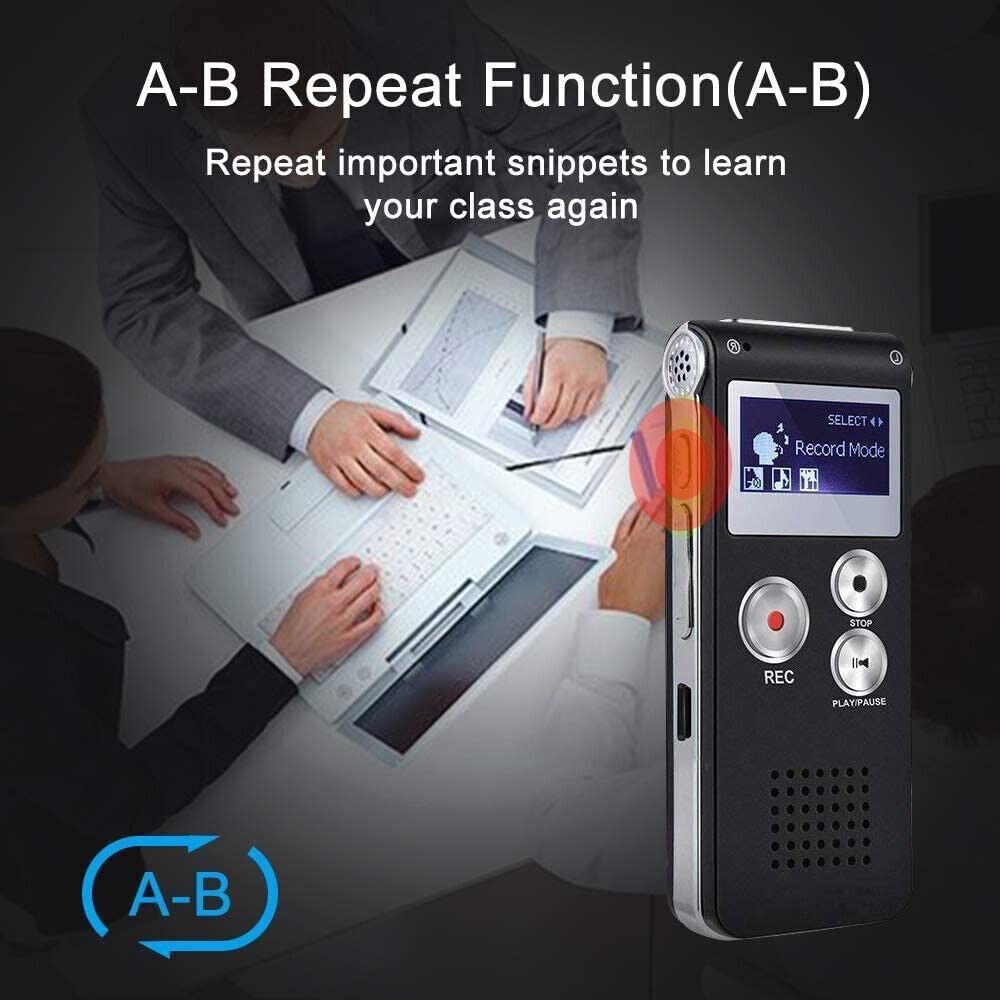 32GB Grabadora Espia De Voz Audio Digital Microfono Grabacion Grabador De Audio