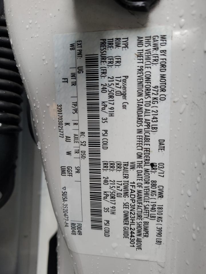 Used A/C Selector Switch fits: 2017 Ford Focus gasoline automatic temperature co