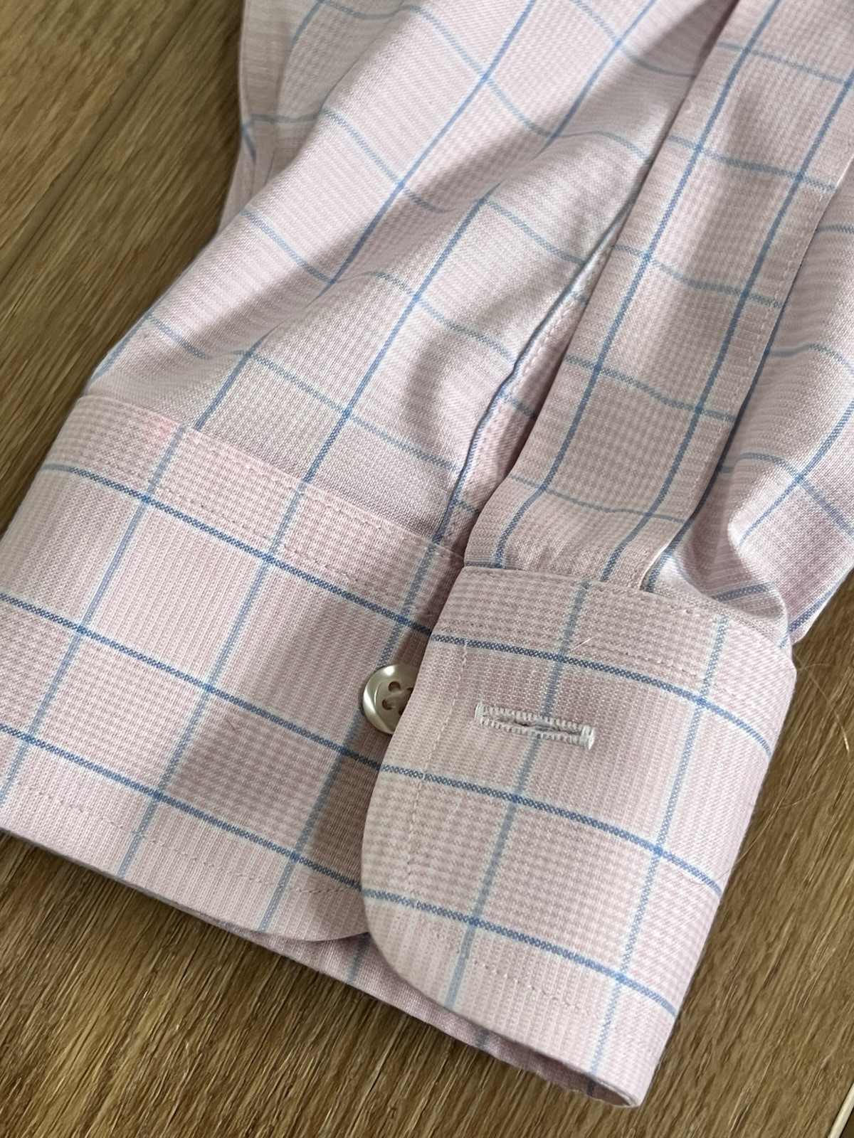 Men’s Brooks Brothers Madison Fit Dress Shirt Pink Windowpane