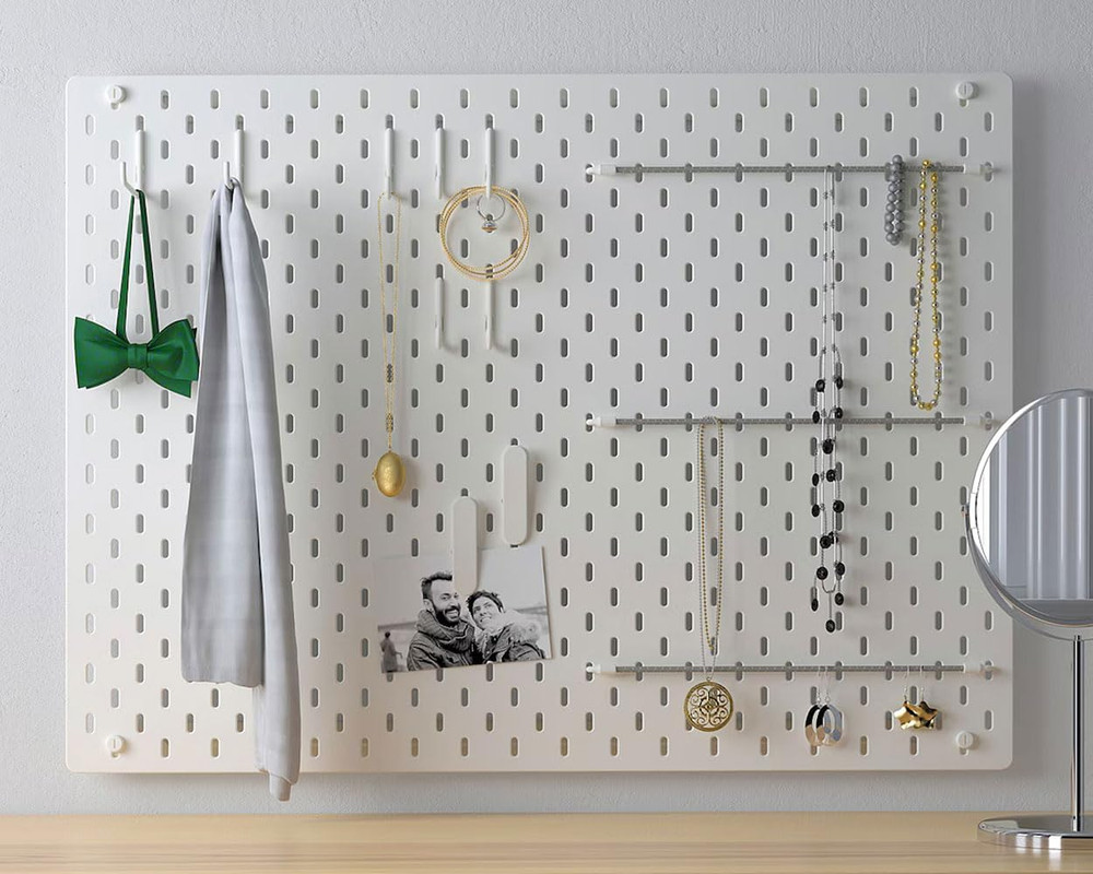 Pegboard Hooks Compatible with IKEA Skadis Pegboard 12 Pack Accessories (Include