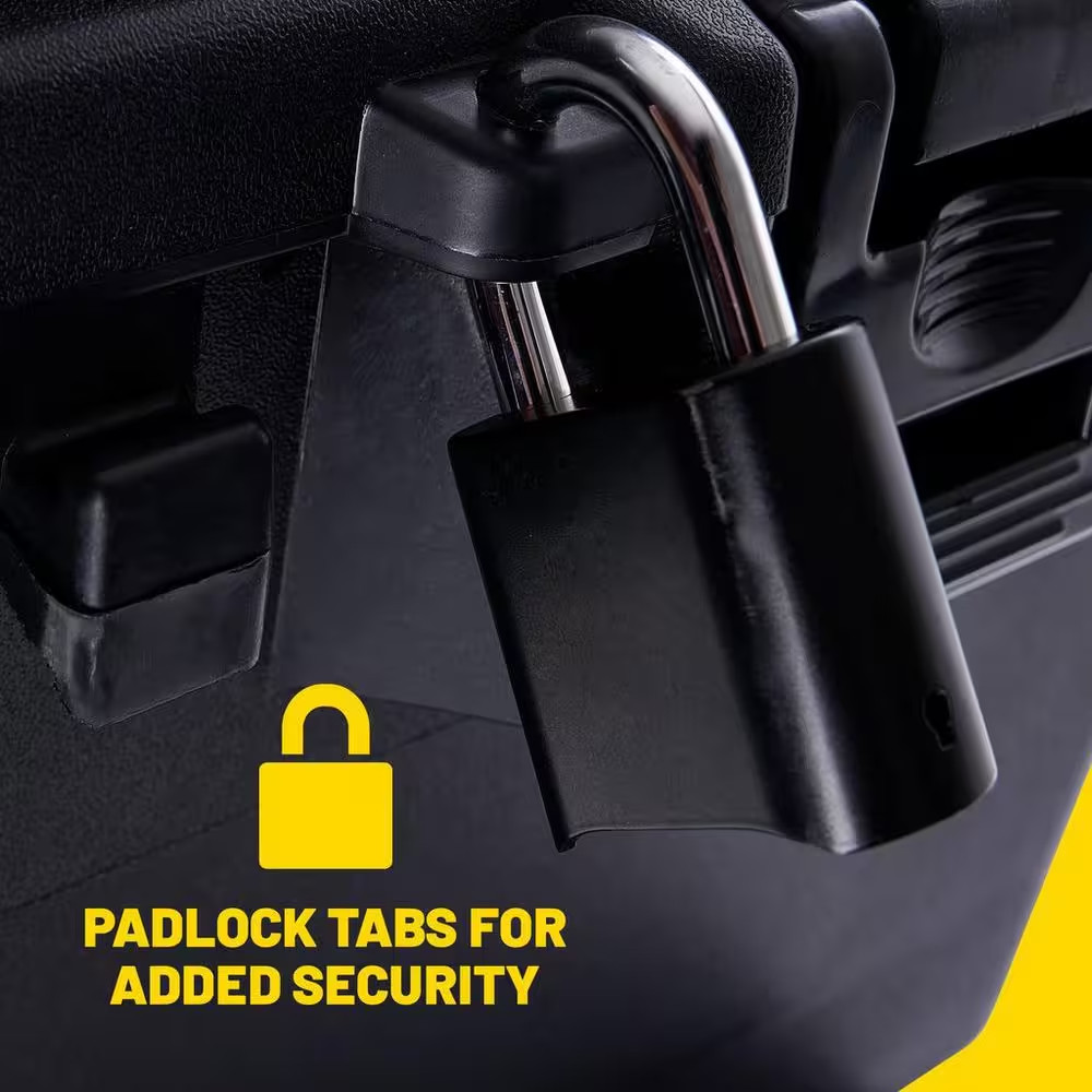 14 Gallon Black Storage Box Durable & Secure