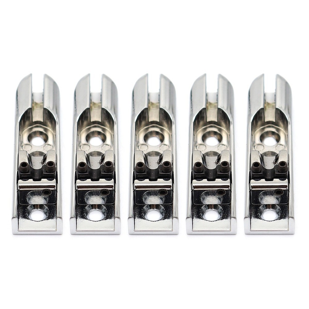 5 Strings Bass Bridge Individual Bridge Tailpiece Single String Bridge Silver
