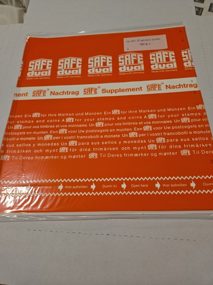 Safe Dual Supplement No 2054 SP Uno Wien Kleinbg 1987 BL D