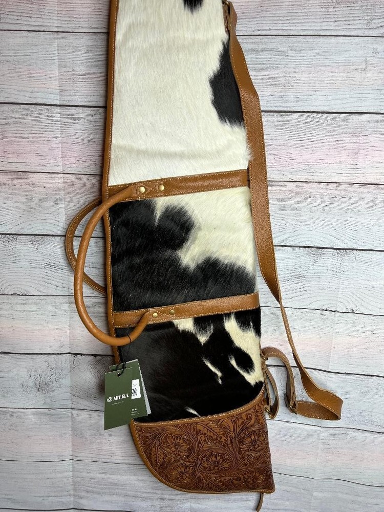 MYRA ~ TOOLED ~ LEATHER ~ COWHIDE ~ SOFT ~ RIFLE ~ STORAGE ~ CASE