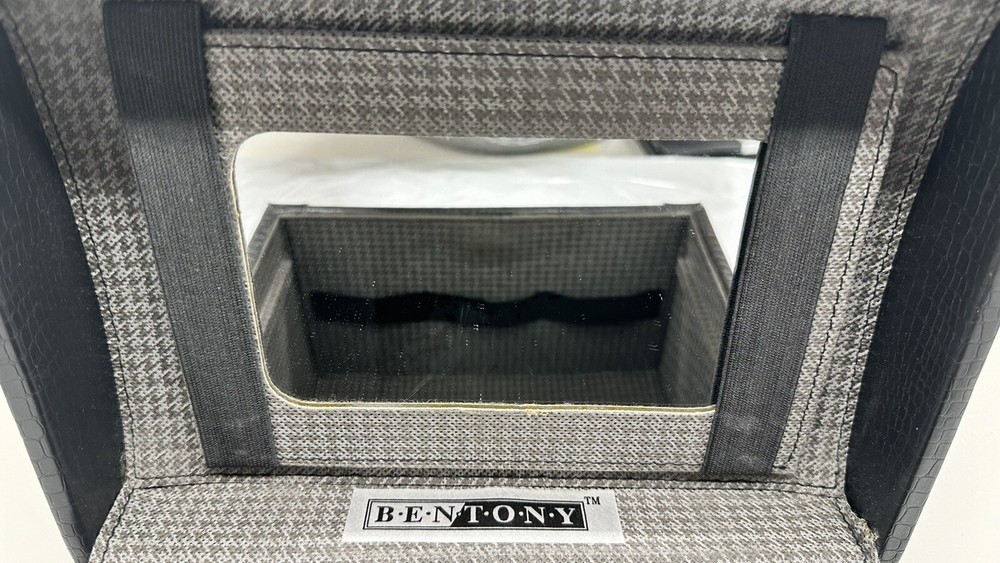 Genuine Bentony Square Soft Cover Hard Shell Combination Lock Box Black
