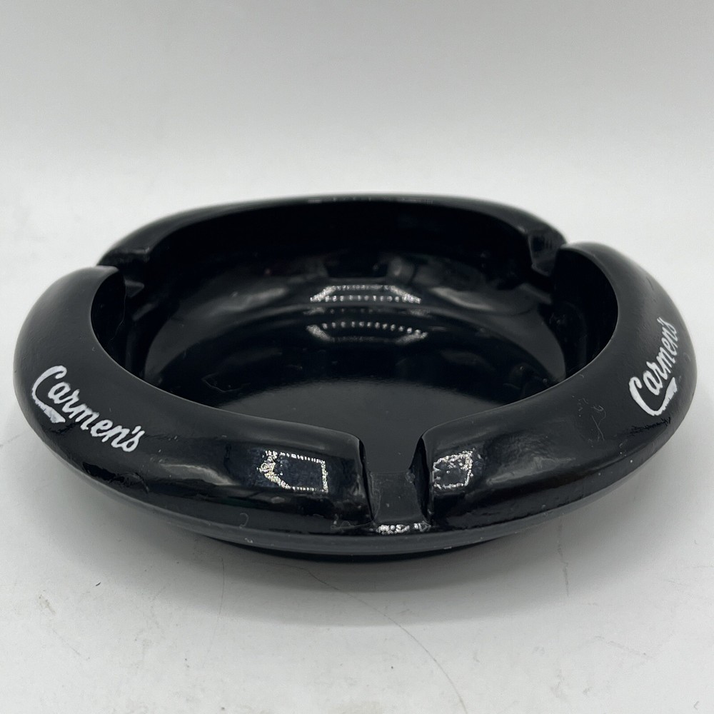 Carmen’s Ashtray Black Glass