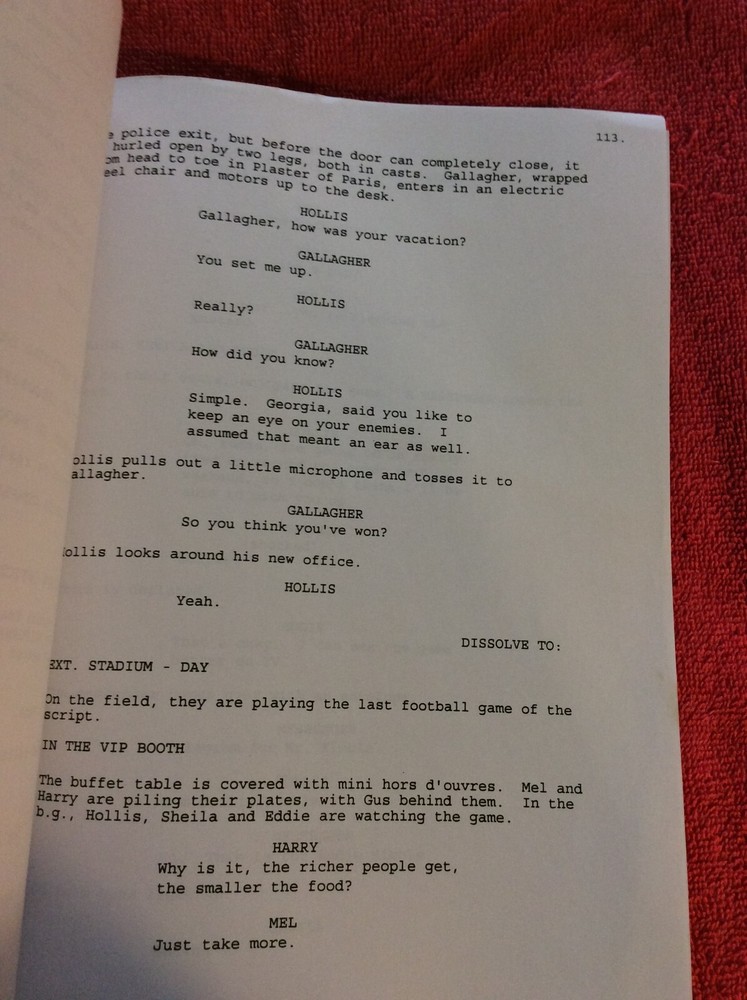 ORIGINAL SCRIPT COMPANY MAN ARNIE WESS DAVE DIGREGORIO