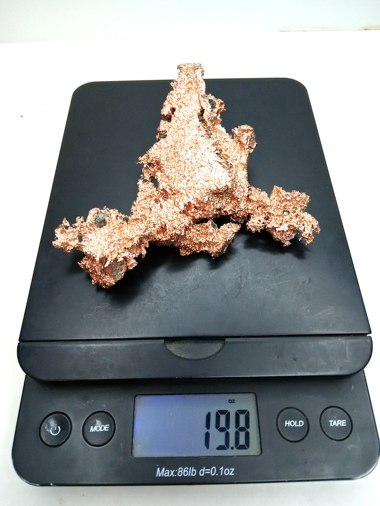 Native Copper Specimen from the Michigan Upper Peninsula 560 Grams