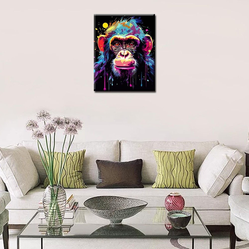 Tucocoo Graffiti Monkey Paint by Number 16''x20''(Without Frame), Artwork-5
