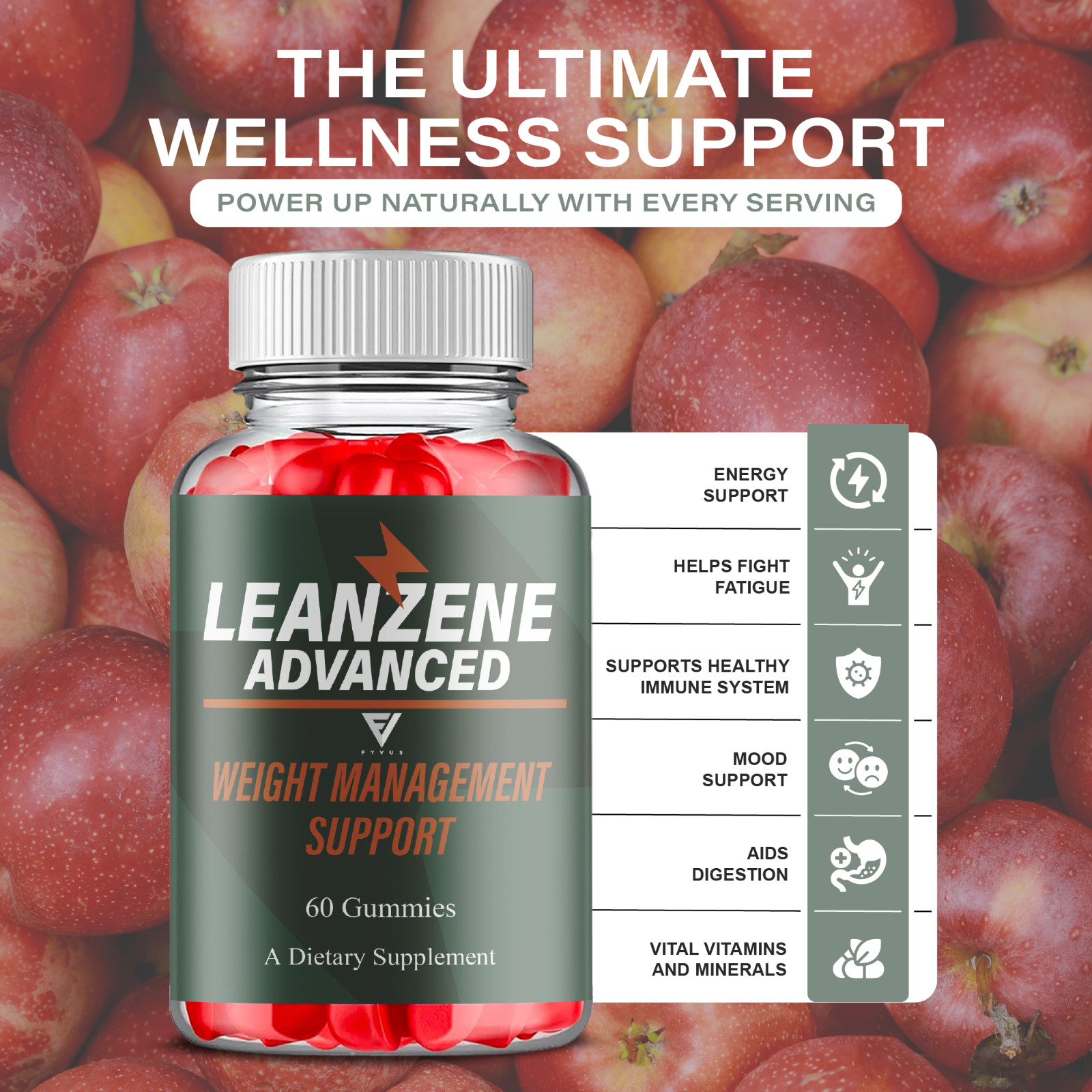 Leanzene Weight Management, Leanzene Advanced Formula (60 Gummies)