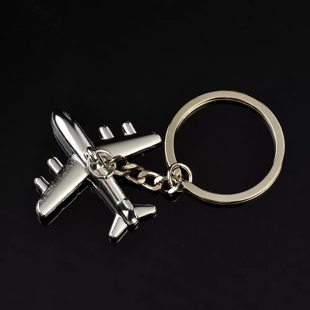 Classic 3D Simulation Model airplane plane Keychain Key Chain Ring Keyring Gift