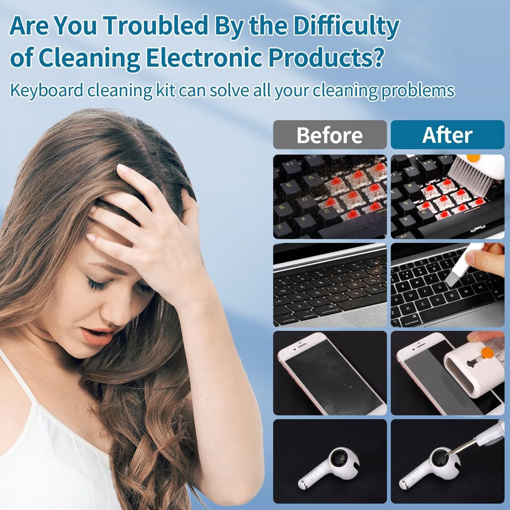 Ultimate Keyboard Cleaner Kit MultiFunction Laptop & Tech Cleaning Tools