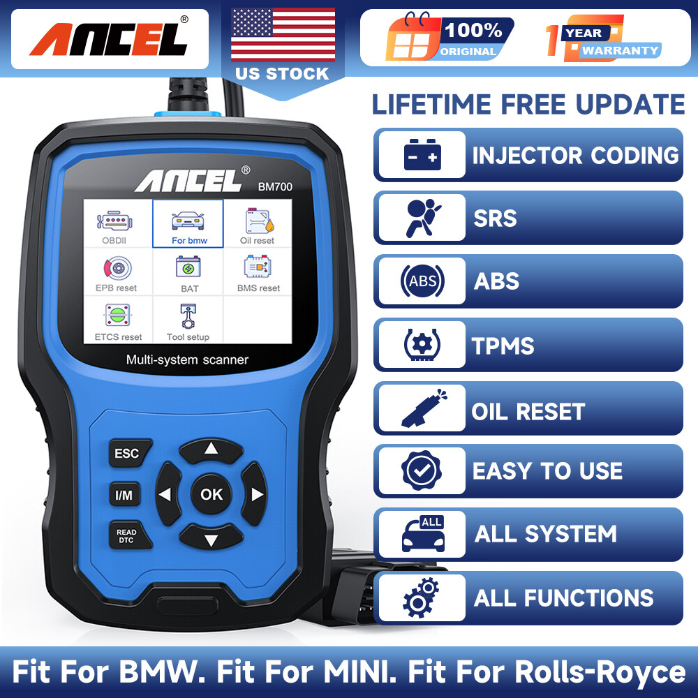 Ancel BM700 For BMW Full System OBD2 Diagnostic Scanner ABS SRS EPB TPMS BMS OIL